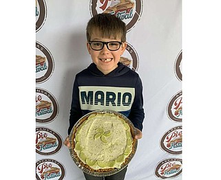 Canaan Garland of Jonesboro took the top prize at the 2024 Arkansas Pie Festival, April 27 in Cherokee Village, with his "Canaan's Kickin' Key Lime" pie.

(Special to the Democrat-Gazette/courtesy of the Arkansas Pie Festival)